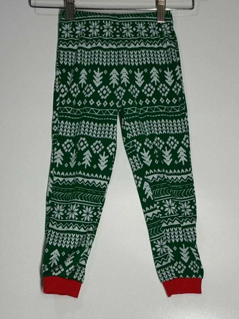 Jammee Kids 4T Christmas Pajama Pants Green Fair Isle Holiday PJs
